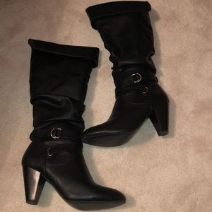 black fashion boots